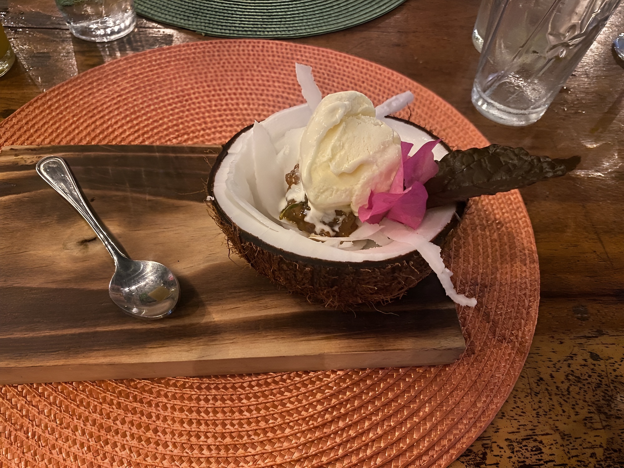 Organic main course beautifully plated at Rancho Cielo Alto