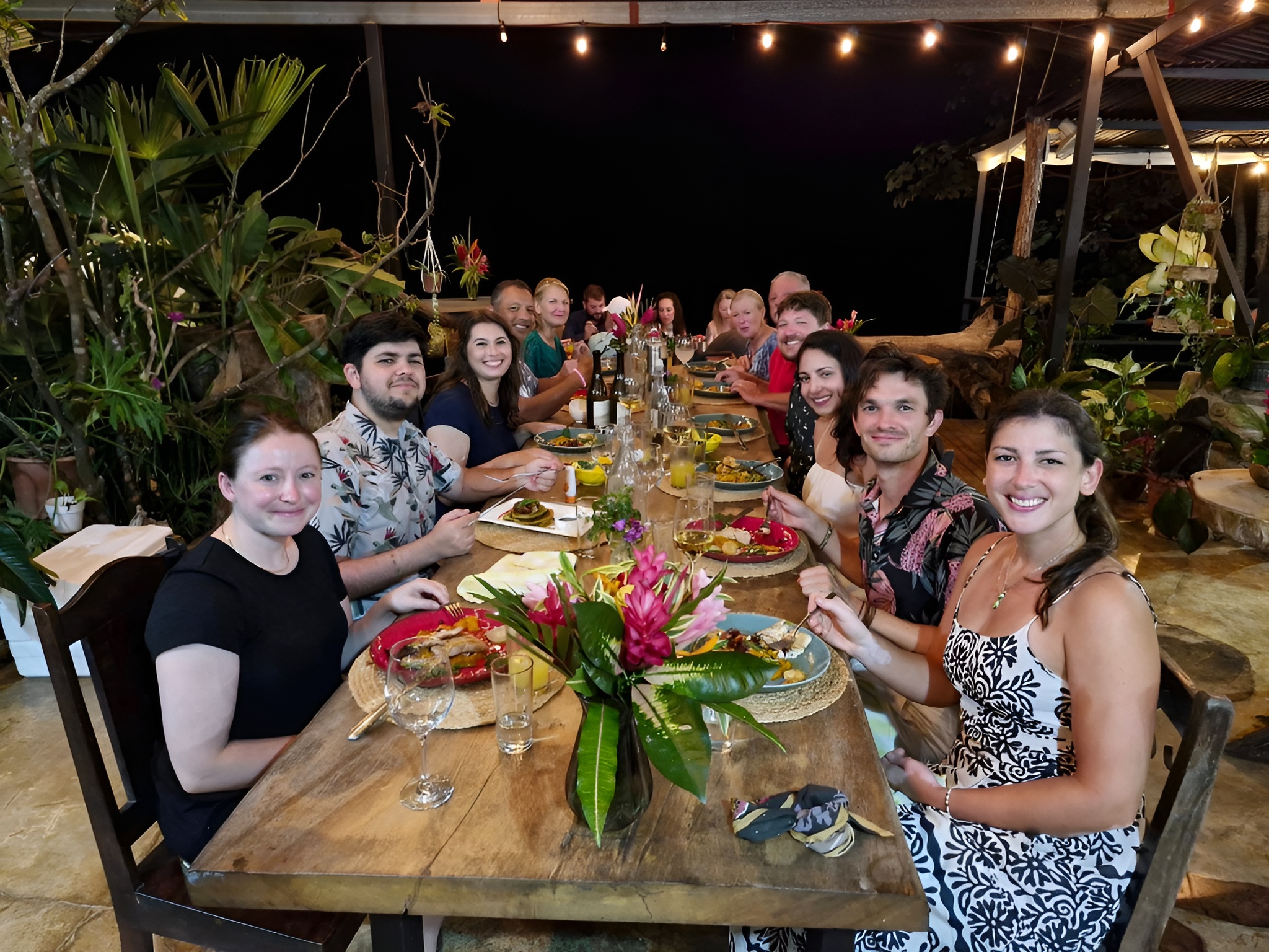 Magical nighttime dinner under the stars